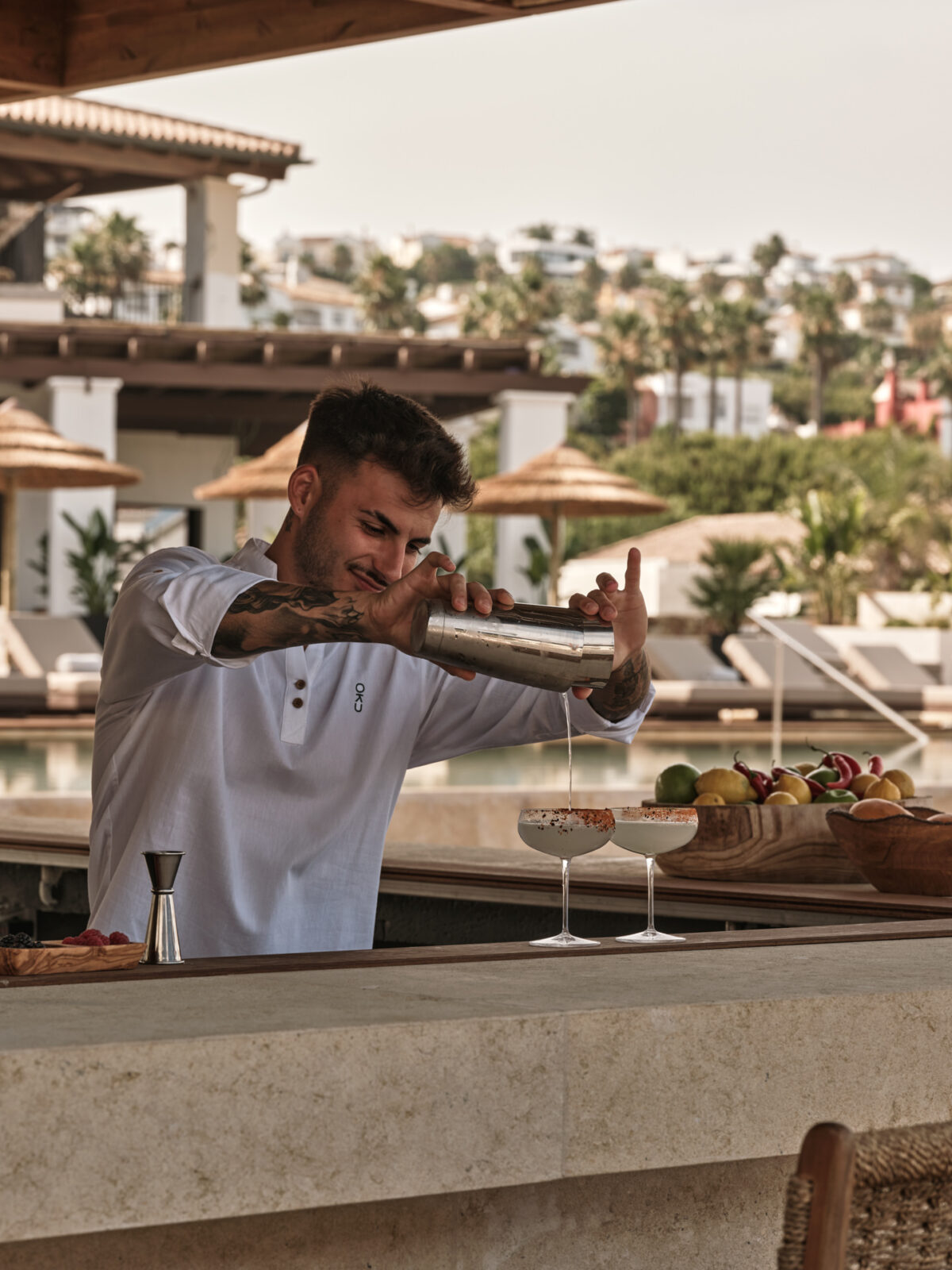 OKU Andalusia luxury five-star hotel pool bar friendly service delicious cocktails
