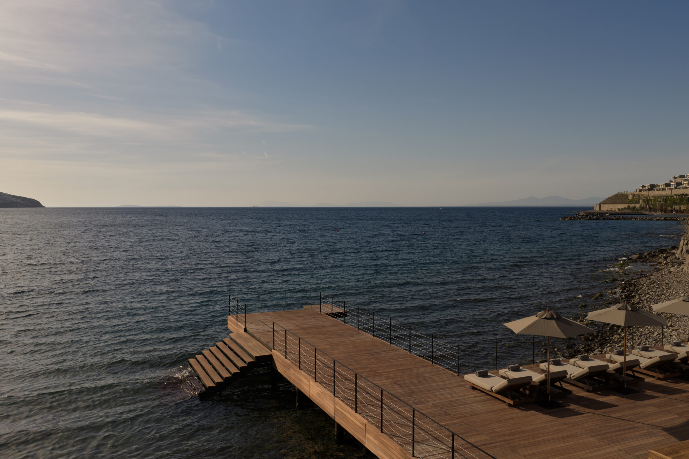 OKU Bodrum five-star hotel Turkiye jetty sea view beach boat